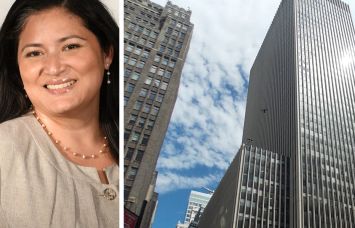 Gilbane Building's Raquel Diaz and 1411 Broadway.