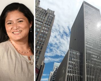 Gilbane Building's Raquel Diaz and 1411 Broadway.