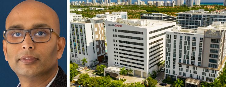 Shankh Mitra, CEO of Welltower, and the Barclay at Parksquare in Aventura, Fla.