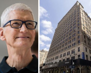 Apple CEO Tim Cook and 11 Penn Plaza.