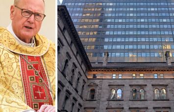 Cardinal Timothy Dolan and 455 Madison Avenue.