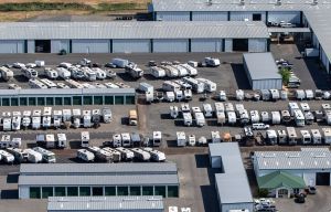 A generic industrial outdoor storage facility.