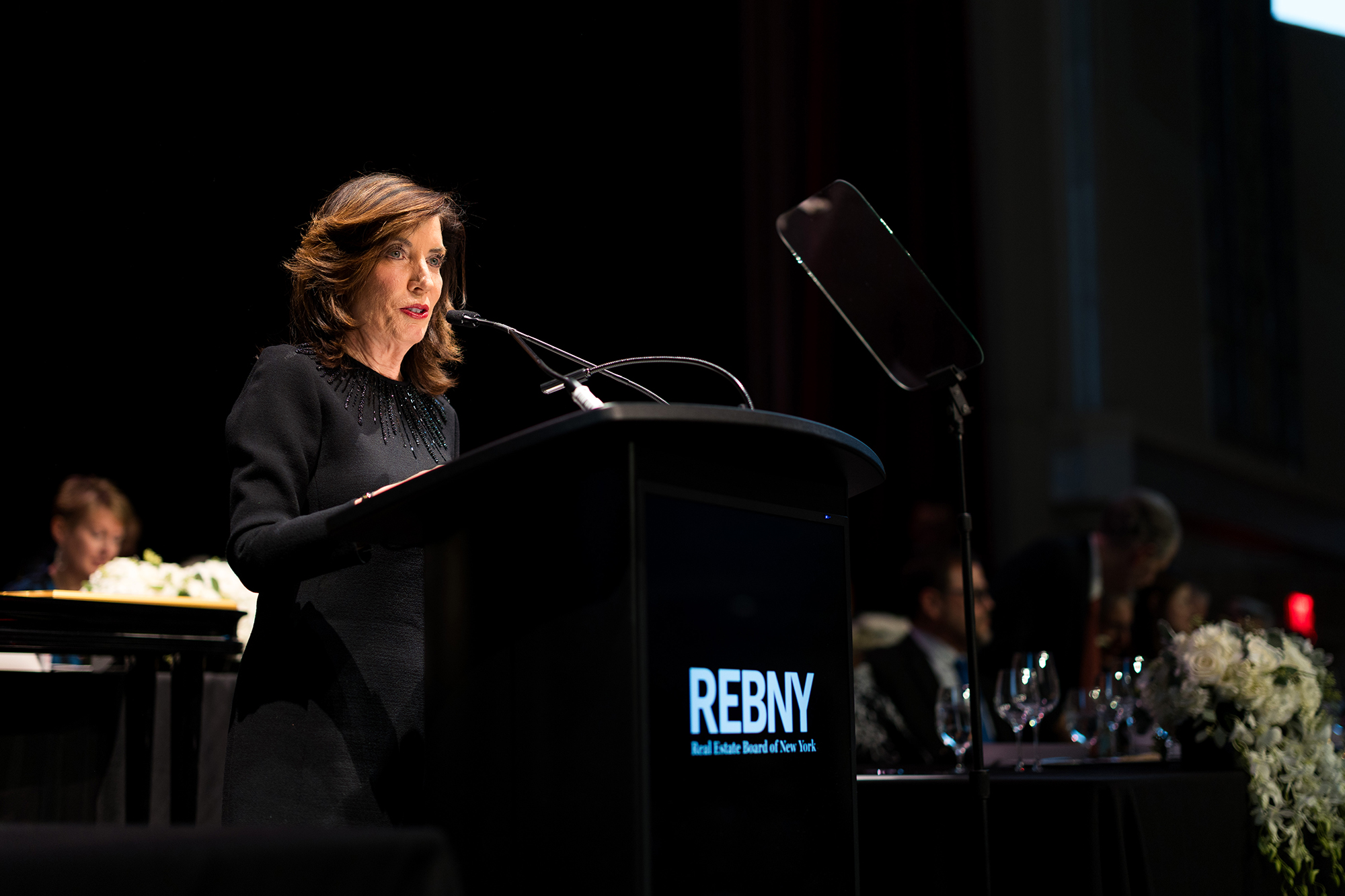 Gov. Kathy Hochul speaks at the 130th REBNY Annual.