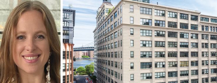 Two Trees Management's Alyssa Zahler and 45 Main Street, Brooklyn.