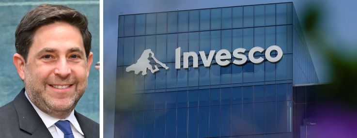 CEO Andrew Schlossberg and Invesco's headquarters.