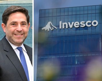 CEO Andrew Schlossberg and Invesco's headquarters.