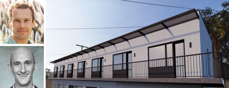 LWK Partners' Austin Nissly (top), Mark Lecocq (center), and Matt Carney (bottom), and 5000 Radford Avenue, Valley Village, Calif.