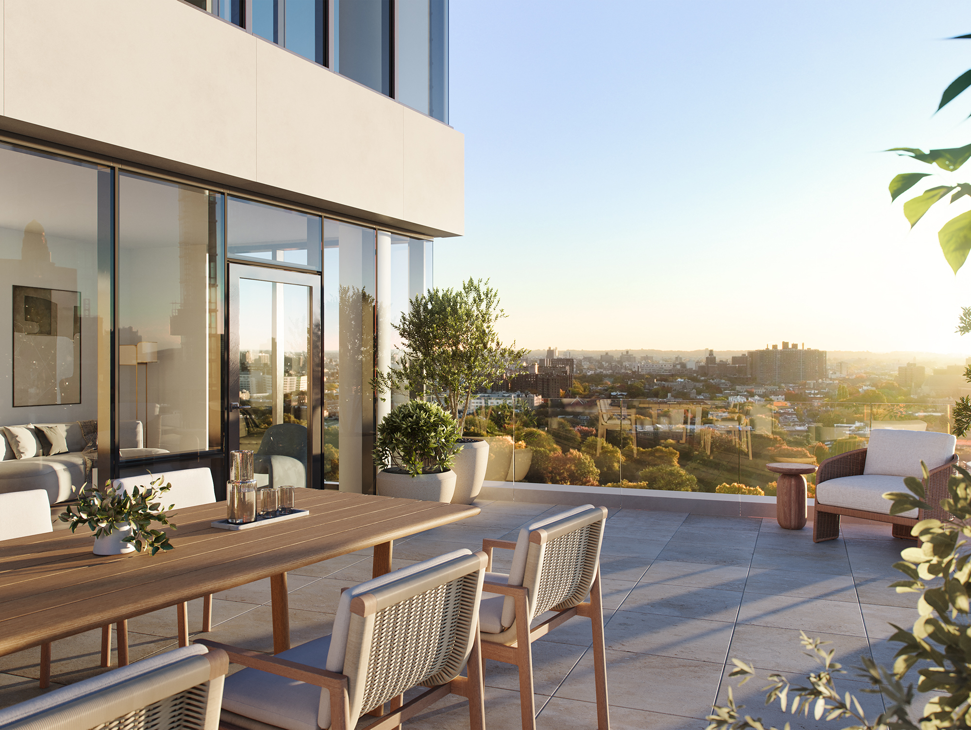 Eighty Nine DeKalb also offers indoor amenities spread over 6,400 interior square feet and an additional 10,000 square feet of outdoor space divided across two patios.