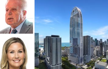 Okan Group's Bekir Okan (top), Bayview PACE's Anne Hill (bottom), and Okan Tower.