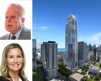 Okan Group's Bekir Okan (top), Bayview PACE's Anne Hill (bottom), and Okan Tower.