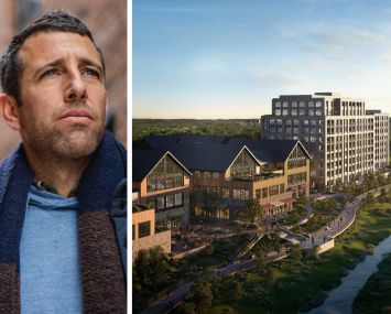 AJ Capital's Ben Weprin and a rendering of The Residences at Belle Meade Village, Nashville.