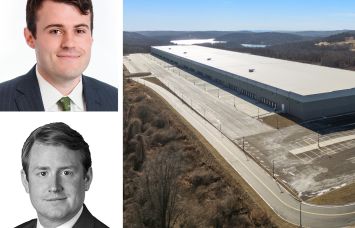 JLL's Christopher Pratt (top) and Peter Rotchford. Building B at Interstate Crossings in Brewster, N.Y.