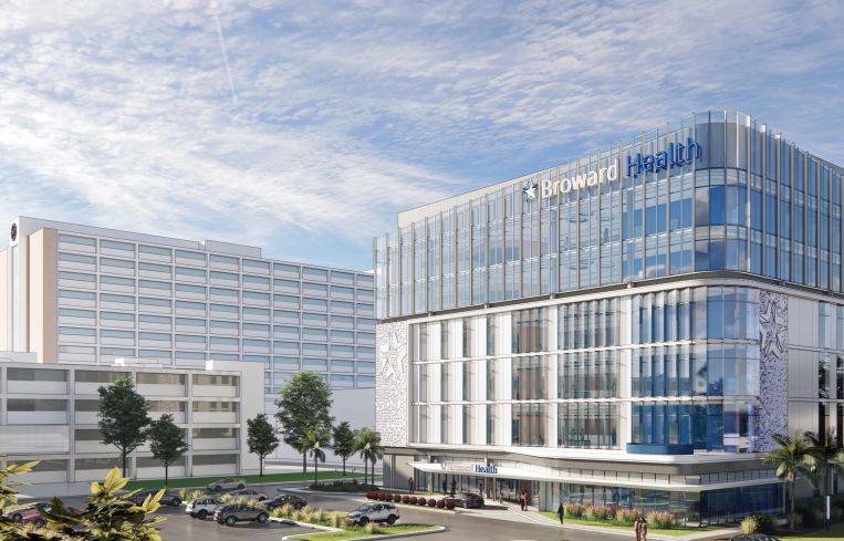 A rendering of the planned Broward Health Medical Center medical office building in Fort Lauderdale, Fla.