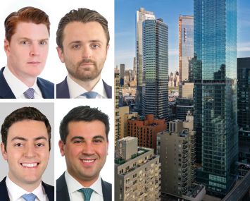JLL Capital Markets' Christopher Peck (clockwise from top left), Nicco Lupo, Alex Staikos and Michael Shmuely, and The Italic.