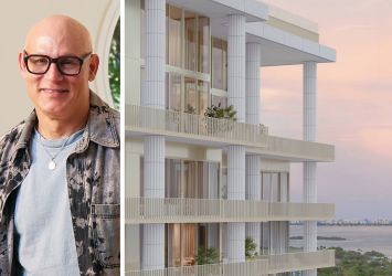 DACRA's Craig Robins and a rendering of Miami Design Residences.