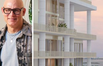 DACRA's Craig Robins and a rendering of Miami Design Residences.