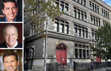 Rockefeller Group's Daniel Moore (top), Atlas Capital Group's Jeffrey Goldberger (center) and Andrew Cohen, and 200 West 97th Street.