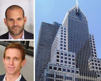 Savills' Scott Bogetti (top), JLL's David Kleiner (bottom) and 320 Park Avenue.