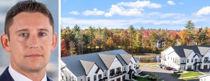 Dwight Mortgage Trust’s David Scheer and Elements at Saratoga Lake multifamily community in Saratoga Springs, N.Y.