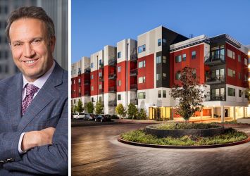 Waterton CEO David Schwartz and Sorrel at Warner Center, Woodland Hills, Calif.