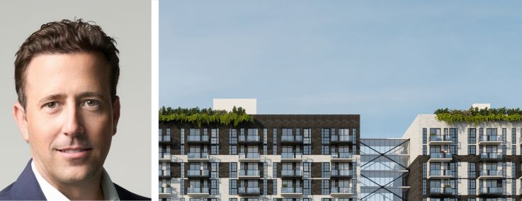 Rilea Group's Diego Ojeda (top), Franklin Street's Javier Herrera (bottom), and a rendering of Mohawk at Wynwood, Miami.