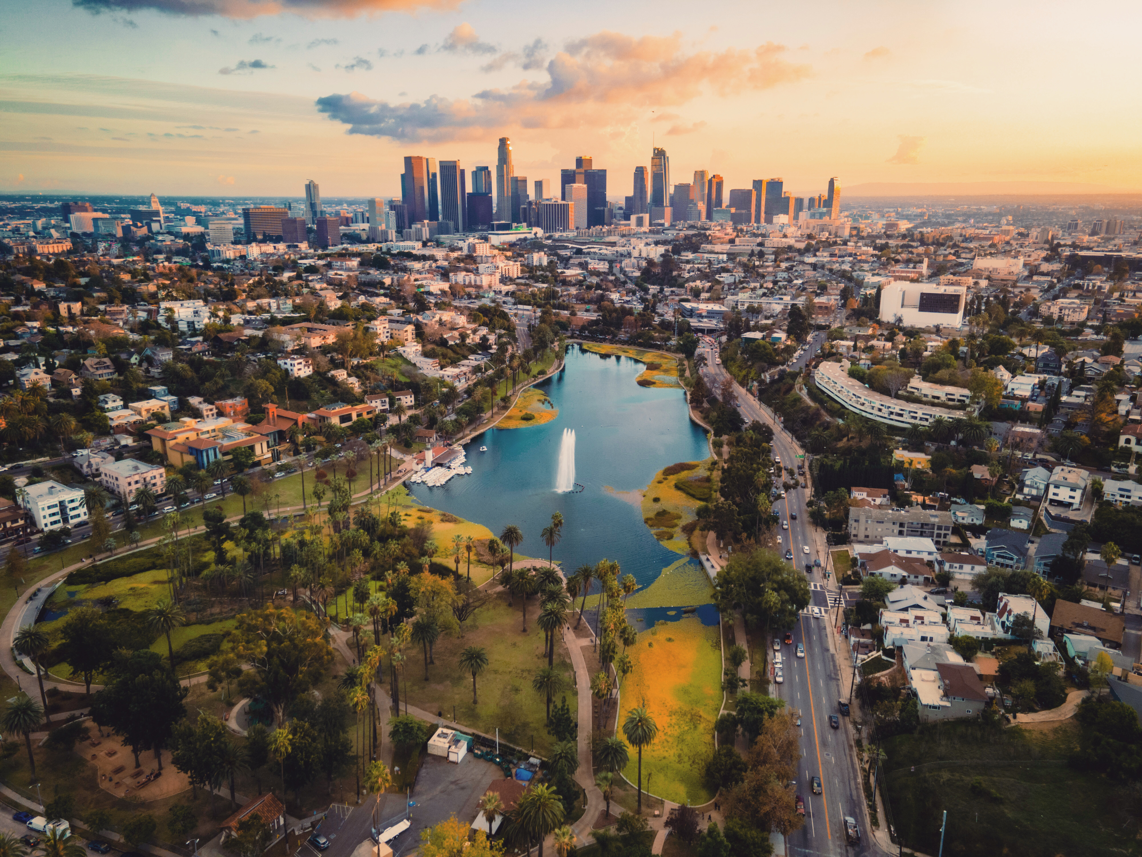 View of LA from Echo Park.