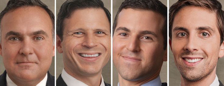 Blackstone's Giovanni Cutaia (from left), Jacob Werner, David Levine and Mike Forman.