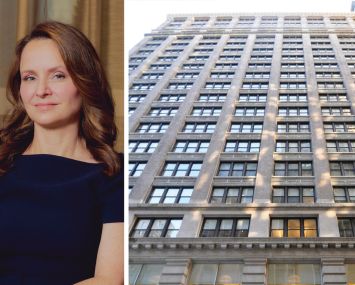 BXP's Hilary Spann and 360 Park Avenue South.