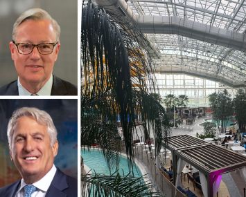 PACE Loan Group's Jerry Ellis (top), Tower Investments' Bert Blatstein (bottom), and Island Waterpark at Showboat in Atlantic City, N.J.