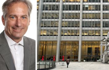 JLL's John Wheeler and 28 Liberty Street.