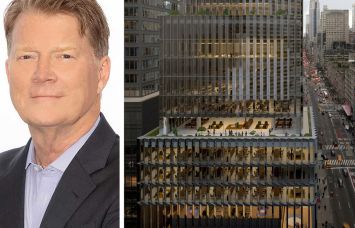 Jonathan Foster, CEO of Angeles Wealth Management, and a rendering of 665 Fifth Avenue.