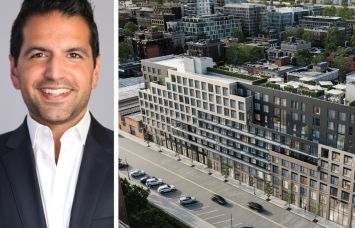 Jonathan Zamir, founder and CEO of Keystone Equities and a rendering of Nova Astoria.