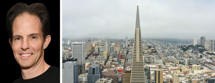 Shvo's Michael Shvo and the Transamerica Pyramid in San Francisco.