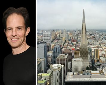 Shvo's Michael Shvo and the Transamerica Pyramid in San Francisco.