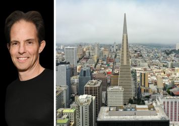 Shvo's Michael Shvo and the Transamerica Pyramid in San Francisco.