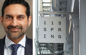 Blackstone's Nadeem Meghji and 113 Spring Street.