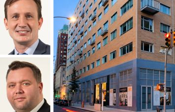 Verada Retail's Nathaniel Mallon (top) and David Dubinsky (bottom), and 168 Montague Street, Brooklyn.