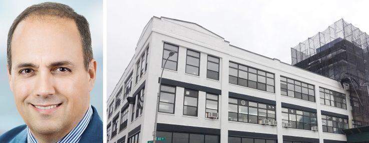 Alexandria Real Estate CEO Peter Moglia and 30-02 48th Avenue, Queens.