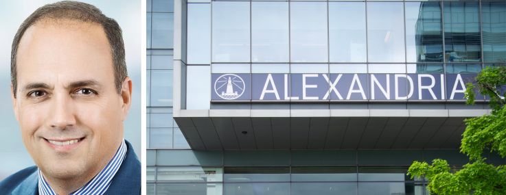 CEO Peter Moglia and Alexandria Real Estate's Center for Life Sciences in Manhattan.