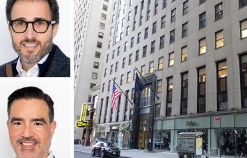 Broad Street Development's Raymond Chalmé (top) and Daniel Blanco (bottom), and 80 Broad Street.