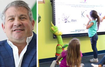 The Learning Experience CEO Richard Weissman and a Learning Experience location.