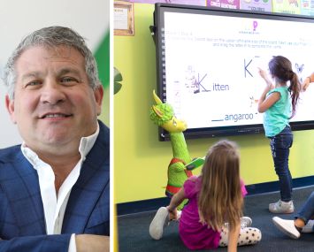 The Learning Experience CEO Richard Weissman and a Learning Experience location.