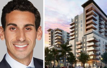 Berkadia's Scott Wadler and a rendering of Astor Park Flagler Village in Fort Lauderdale, Fla.