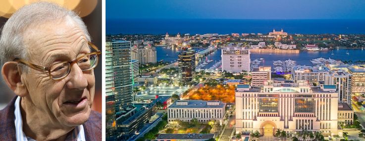 Related Ross' Stephen Ross and an aerial view of West Palm Beach, Fla.