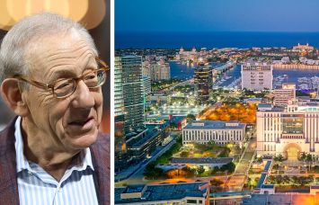 Related Ross' Stephen Ross and an aerial view of West Palm Beach, Fla.