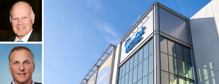 Vornado's Steven Roth (top), Hudson Pacific Properties' Victor Coleman (center), Blackstone Real Estate's Nadeem Meghji (bottom), and Sunset Pier 94 Studios.