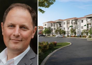 Zachary Streit of Priority Capital Advisory and a rendering of the first phase of Blosser Ranch in Santa Maria, Calif.