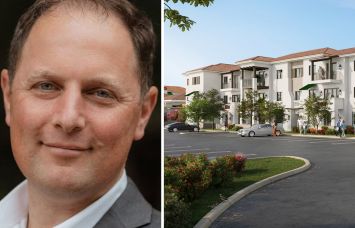 Zachary Streit of Priority Capital Advisory and a rendering of the first phase of Blosser Ranch in Santa Maria, Calif.