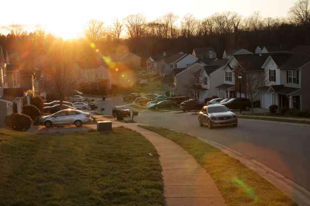 Houses in the Charlotte, N.C. neighborhood of Potters Glen where residents have seen rise in corporate-owned homes going for rent.