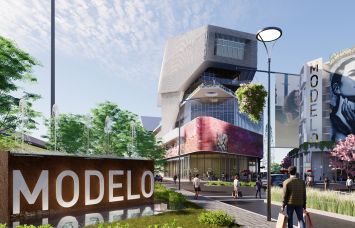 A rendering of the planned Modelo mixed-use project in Commerce, Calif.